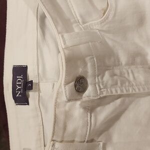 NYDJ White denim straight leg jeans